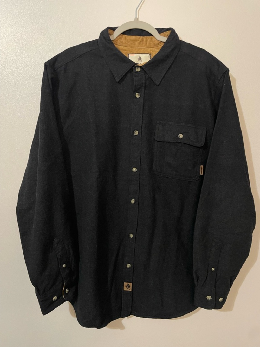 Legendary Whitetails Men’s Flannel Shirt Jacket Shacket 100% Cotton Black Large